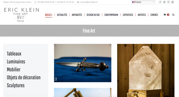 creation site web antiquaire nice